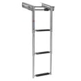 thumbnail image 2 of 3 Step Universal Under Platform Slide Mount Boat Boarding Ladder Stainless Steel Telescopic Boat Ladder, 2 of 7