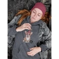 thumbnail image 2 of Welsh Corgi Puppy Let's Party Hoodie Women -Image by Shutterstock, Female Large, 2 of 4