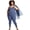 Blue - darkblue, variant on Womens Ribbed Catsuit, Blue, Plus Size, 3X