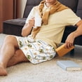 thumbnail image 5 of Balery Sea Turtle Basking in the Sun Men's Cotton Knit Pajama Shorts Waistband & Pockets,Short Pajama Pants-Medium, 5 of 8