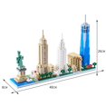 thumbnail image 4 of Dafdag New York Skyline Architecture Micro Mini Blocks Juego de construcción 3452 Piezas Kit de Modelo de colección de Ladrillos como Regalo para Adultos o niños, 4 of 5