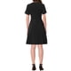 thumbnail image 3 of Vestido de trabajo para mujeres INSPIRE CHIC para el Día de la Madre, con escote en V, mangas cortas, con ribete de tweed, vestido de oficina elegante en forma de A, color negro, 3 of 6
