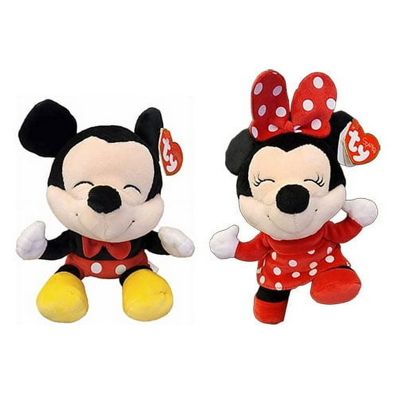 TY Beanie Babies - Disney Sparkle - MICKEY & MINNIE MOUSE SET OF 2 [2023](Soft Body - 7.5 inch)