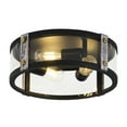 thumbnail image 3 of Aiwen 3 Lights Industrial Ceiling Light Classic Black Light Fixture With Glass Shade, 3 of 9