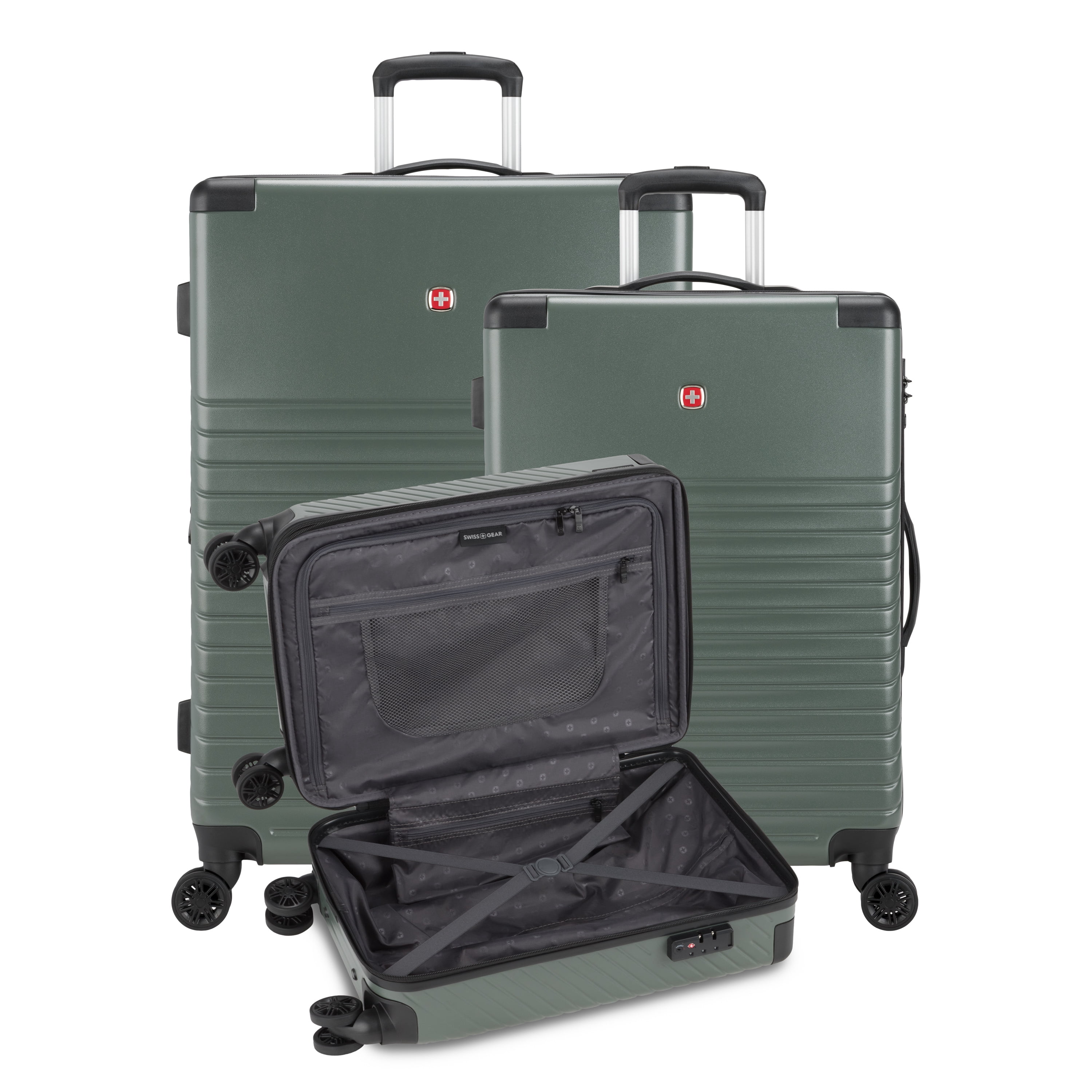 SWISSGEAR Edge Hardside 3-Piece Spinner, Thyme Green