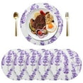 thumbnail image 5 of Ryvnso Lavender Flowe Round Plate Mats Dining Table Placemat Set of 4 for Holiday Decoration, 5 of 7