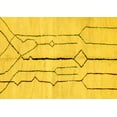 thumbnail image 1 of Ahgly Company Indoor Rectangle Solid Yellow Modern Area Rugs, 2' x 3', 1 of 4