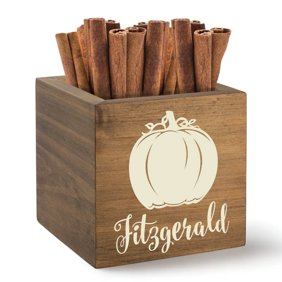 Pumpkin Personalized Wood Storage Box