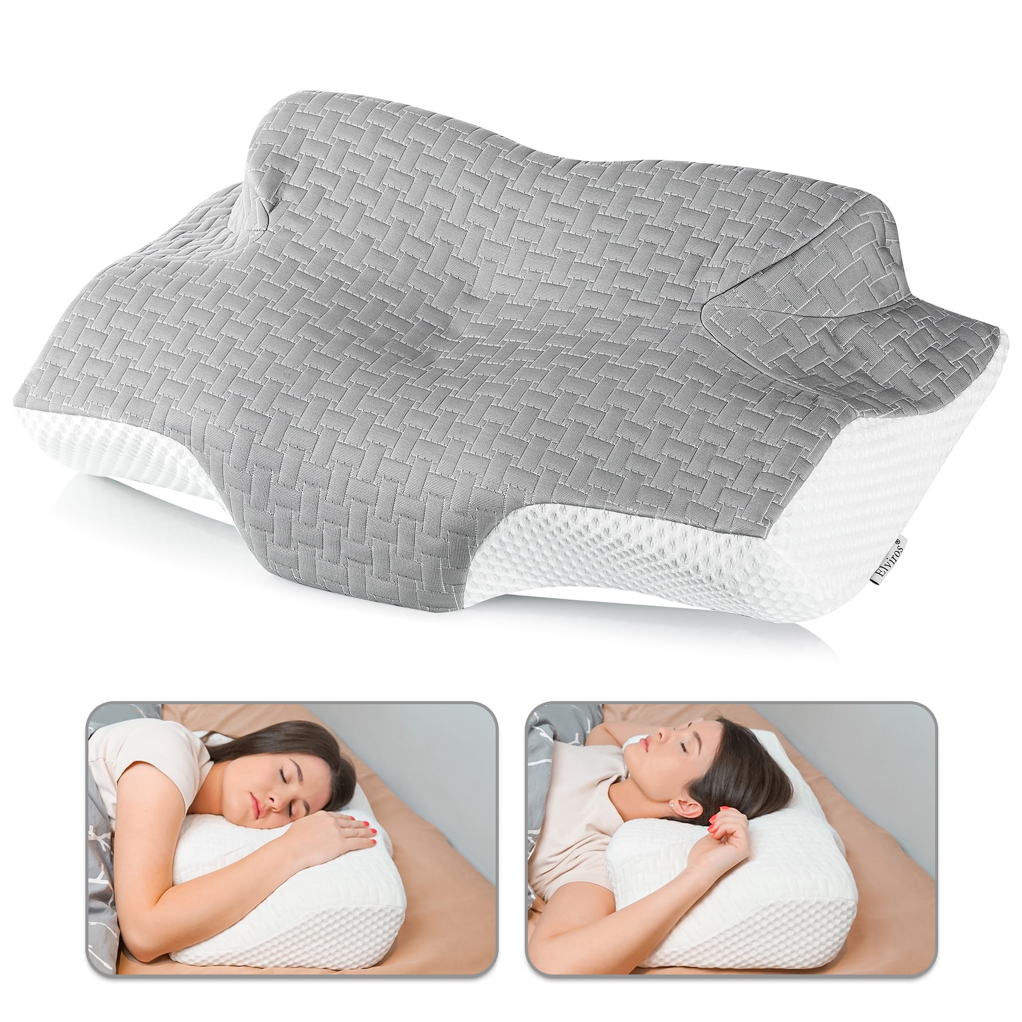 Contour Memory Foam Pillow for Neck Shoulder Pain Relief Side Sleeper Sleeping 