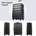 thumbnail image 6 of Luggage Sets 3 Piece, Hardside Expandable Suitcase Set with Spinner Wheels, Travel Suitcase, Lightweight Luggage with TSA Lock (Black), 6 of 9