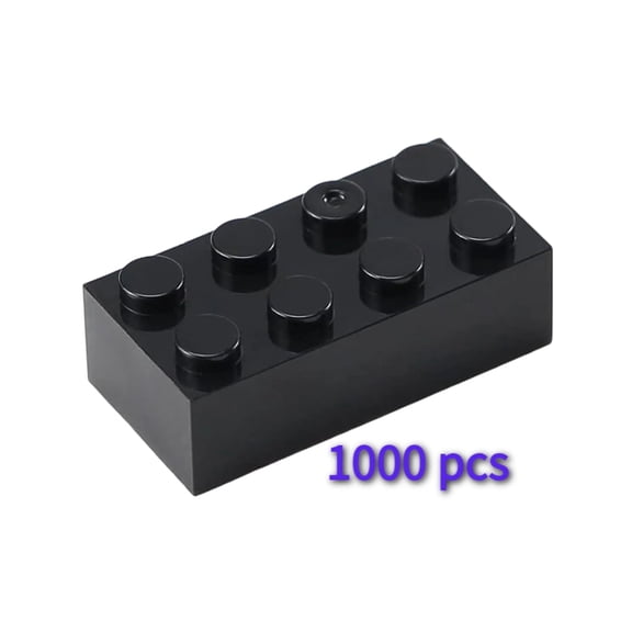 100pcs 2x4 Bricks Black Pieces Parts Classic Building Creative Play Blocks Set Parts Toy Accessories Compatible with 3001 Major Brick Brands