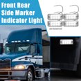 thumbnail image 2 of Unique Bargains Front Rear Side Marker Light 8 LED 3.94' for Truck Trailer Van Caravan Lorry Car Bus White (Set of 4), 2 of 7