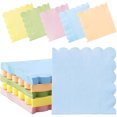 thumbnail image 1 of 100 servilletas de cóctel festoneadas con arco iris, 3 capas, 5 x 5 pulgadas, servilletas de papel desechables para boda, cumpleaños, fiesta, boda, aniversario, baby shower, 1 of 4