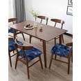 thumbnail image 5 of Navy Blue Marble Chair Seat Covers for Dining Room Stretch Chair Seat Covers Set of 4, Abstract Modern Golden Geometric Chair Seat Protector Cushion Slipcovers for Kitchen Restaurant Office, 5 of 6