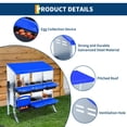 thumbnail image 4 of EuKer Chicken Nesting Boxes, 6-Holes Roll Away Nest Box with Legs and Removable Tray for Hens, Blue, 4 of 7