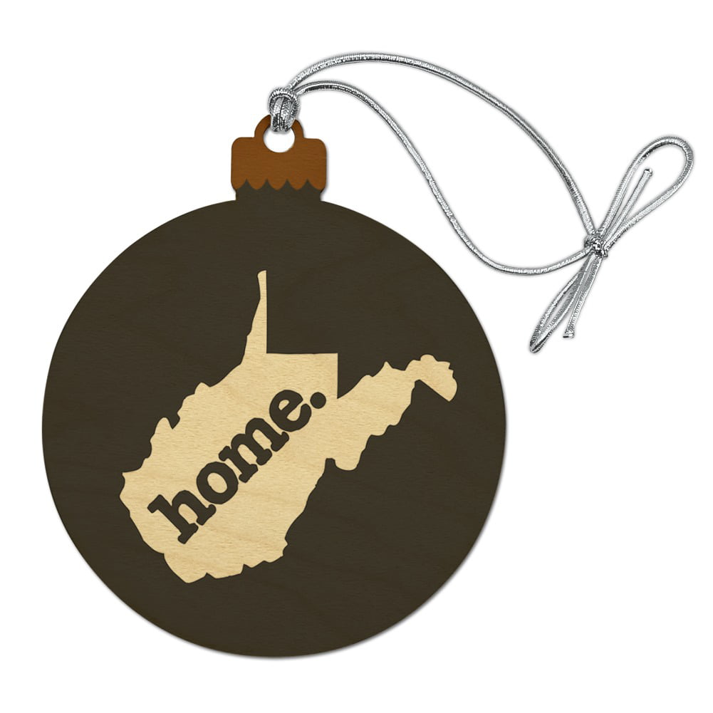 Iowa IA Home State Solid Dark Gray Grey Wood Christmas Tree Holiday Ornament 