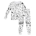 thumbnail image 1 of FhsagQ Ensembles pour Filles Enfants Col Rond Manches Longues Haut Pantalon Pyjamas Bricolage Peint à la Main Ensemble Tenue d'Intérieur Filles Tenues de Printemps Taille 10-12 Pâques Blanc 7-8 Ans, 1 of 5