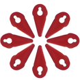 thumbnail image 1 of 50PCS Lawnmower Plastic Cutting Blade for Compatible with Trimmer Strimmer, Red, 1 of 5