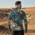 thumbnail image 6 of Men's UPF 50+ Sun Hoodie Long Sleeve Hooded Fishing Shirt Palm & Ocean Scenic Pullover Cooling Ice Silk Breathable Quick-Dry Moisture Wicking 4-Way Stretch for Commute Fishing Hiking Dark Green 3XL, 6 of 7