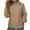 Brown, variant on Women's 2025 Hoodies Button Collar Drawstring Hooded Solid Color Hooded Sweatshirt With Casual Style Pockets And Quilted Long Sleeved Top