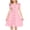 Pink, variant on Arshiner Girls Dress Sweet Casual Flutter Sleeve A-Line Button Down Sundress Casual Midi Dresses