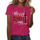 thumbnail image 1 of Gibobby Camiseta Navideña De La Mujer Moda para mujer para tops casuales Camiseta de manga corta con cuello redondo Camiseta holgada con estampado navideño(Rosa caliente,G), 1 of 5