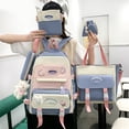 thumbnail image 1 of Bolso Mochilas de lona de 5 uds., alfileres con insignia, Mochilas colgantes, Mochilas de trabajo de viaje de Color Hit, 1 of 8