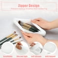 thumbnail image 3 of Unique Bargains Silicone Makeup Brush Holder Travel Essentials Makeup Brush Organizer White, 3 of 7