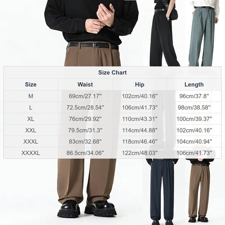 Mens Pleated Front Dress Pants Business Casual Wrinkle-Resistant