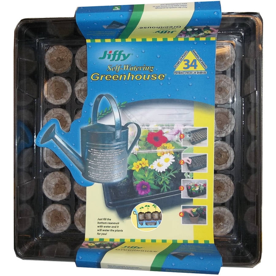 Jiffy 34 Pellet Self Watering Greenhouse by Plantation Prod.
