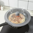 thumbnail image 2 of Set of 2 Vented Tempered Glass Universal Lid for Pot Pan Skillet with Heat Resistant Silicone Microwave Splatter Cover Microwave Safe Fit 6.5" 7" 7.5" and 11.5" 12" 12.5" Light Grey, 2 of 7