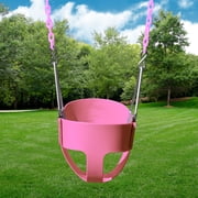 Swing-N-Slide Full Bucket Toddler Swing with Coated Chains, Pink
