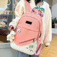 thumbnail image 2 of Mochila Para Portátil Kawaii De 4 Piezas, Mochila De Viaje De Estilo Preppy Con Bolso De Mano, Bandolera, Estuche Para Lápices, 2 of 3