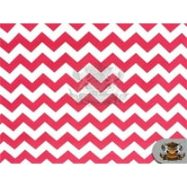 100% Cotton Large Chevron Print Fabric FLAMINGO / 45" Wide / Sold by the yard