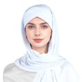 thumbnail image 1 of Women Hat Ruffle Cancer Chemo Turban Wrap Cap Scarf Shawl Plaid Scarves Bulk, 1 of 3