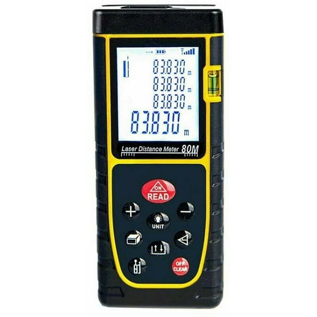 40m Laser Distance Meter High Precision Handheld Laser Rangefinder Infrared Measuring Instrument for Measuring Room Electronic Ruler, Yellow..