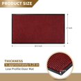 thumbnail image 2 of Tapis d'Entrée Extérieur Intérieur 29,5 x 17, Paillasson Toutes Saisons Toutes Saisons pour Porte d'Entrée, Tapis de Bienvenue 100 % Imperméable pour Plancher Garage Extérieur Entrée, Résistant aux Taches et à la Décoloration, Noir Rouge, 2 of 7