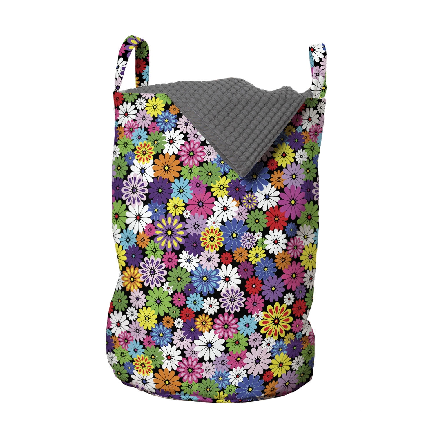 Floral Flower Print Laundry Basket