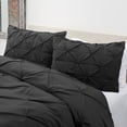 thumbnail image 2 of Nestl Pinch Pleated Comforter, Queen/Full Comforter Set, Black, 2 of 6