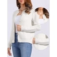 thumbnail image 2 of DARING DIVA Women's Crew Neck Long Sleeve Open Front Button Down Cardigan S Apricot, 2 of 6