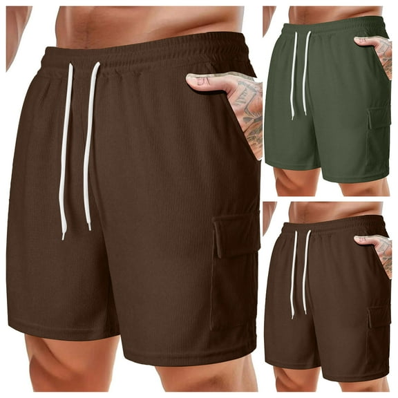 Men's Shorts Men's Summer Outdoor Shorts Casual Work Hiking Shorts Quick Dry Athletic Workout Gym Shorts Mens Gym Shorts with Pockets