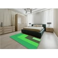 thumbnail image 5 of Ahgly Company Machine Washable Indoor Rectangle Transitional Neon Green Area Rugs, 5' x 8', 5 of 7