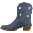 thumbnail image 2 of Journee Womens Underwood Western Star Detail Pointed Toe Cuban Heel Casual Comfort Ankle Booties, Widths Available, 2 of 9