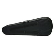 Durable Cloth Fluff Triangle Shape Case with Silver Gray Lining for 4/4 Violin Black