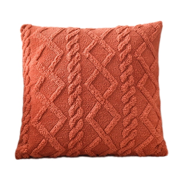 Dvruxg Plush Geometric Patterned Cushion Brown Polyester 45x45cm Enhances Back Support and Living Room Style Extended Length for Ultimate Relaxation