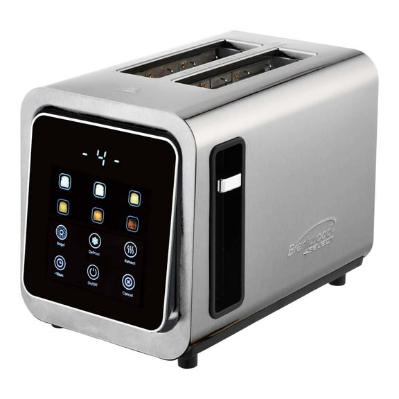 Brentwood 2-Slice 1,100-Watt Touch-Screen Digital Toaster with Extra-Wide Slots, Stainless Steel, TS-228DS