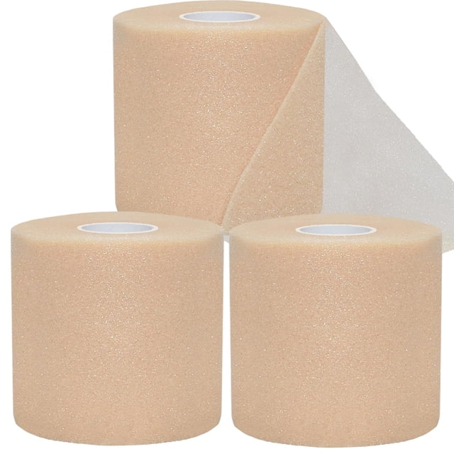Cinta prewrap atlética ADMITRY, 3 rollos, 6 cm x 20 m, beige