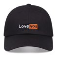 thumbnail image 1 of Fashion LOVE YOU Baseball Caps Four Seasons Outdoor Letter Embroidery Cotton Snapback Cap for Women Men Black Sun Dad Hats54-62cm Gao Jinjia LED, 1 of 2