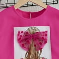 thumbnail image 7 of Rovga Girls Clothing Leisure Round Neck Short Sleeve Clothes Set Solid Color Wide Leg Pants Outfits Photograph Playsuit 7-8 Years Hot Pink, 7 of 7
