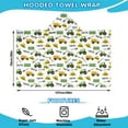 thumbnail image 2 of Cartoon Tractors Hats White Pattern Hooded Bath Towel，50"x30" for Ages 3 To 12 Kids, Quick Dry Lightweight Soft Microfiber Hood Beach Towel Cover Up for Kids, 2 of 7